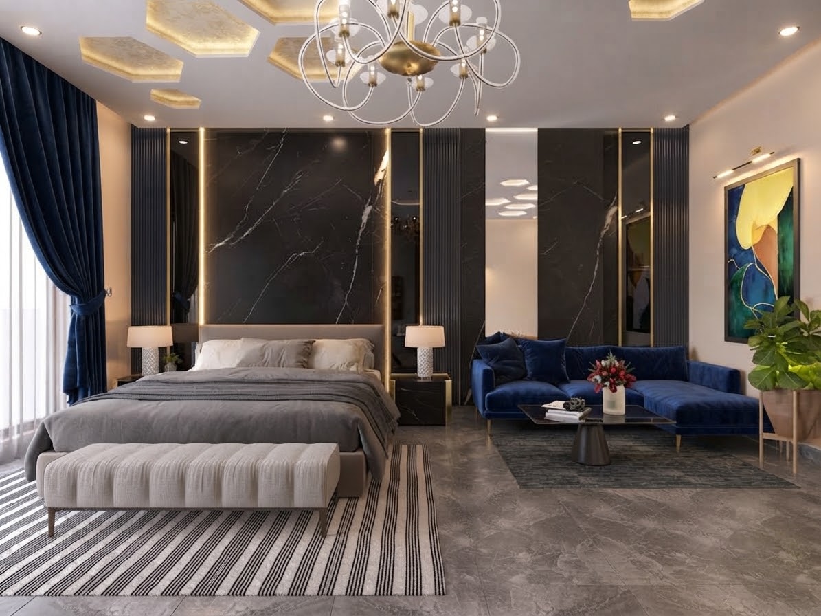 Modern luxury bedroom