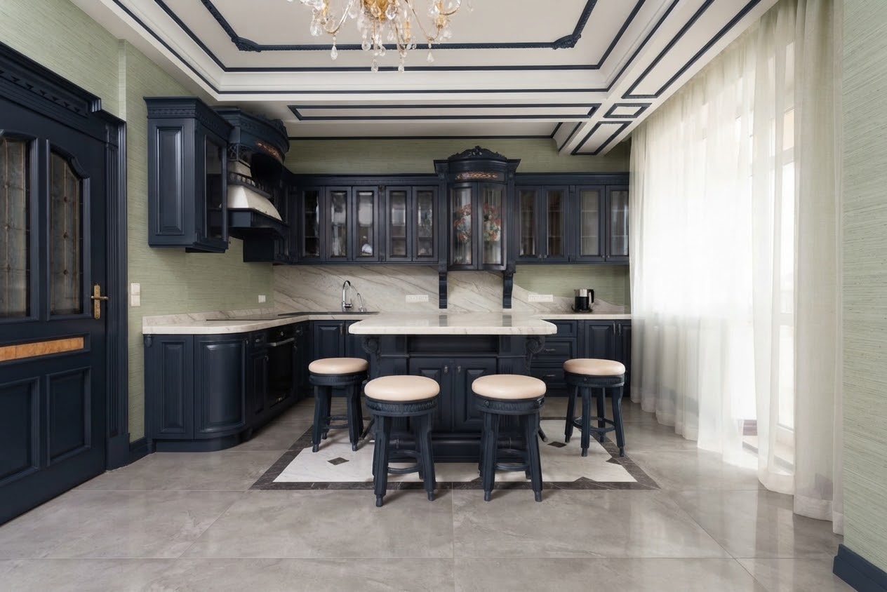 Classic navy kitchen